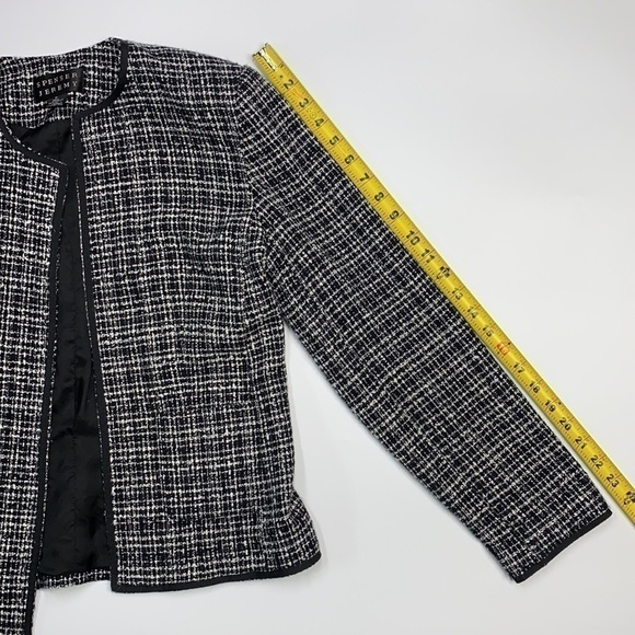 Spenser Jeremy Black and White Open Front Blazer Medium - Picture 8 of 10